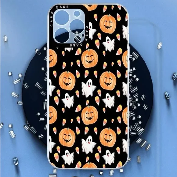 Halloween Ghost and Pumpkin iPhone 11 Pro Case - Picture 2 of 4